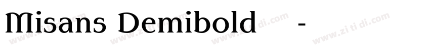 Misans Demibold 粗体字体转换